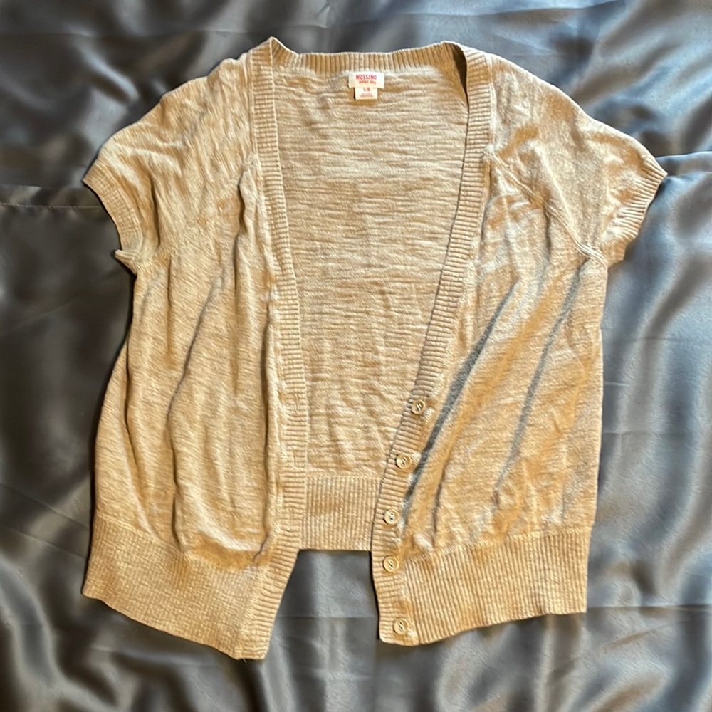 Short sleeve, button down sweater